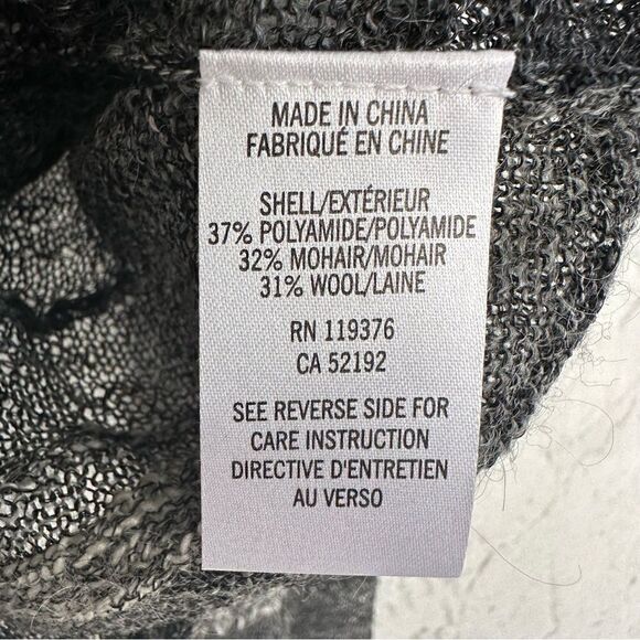 HELMUT LANG Open Knit Asymmetrical Sweater Top Womens Petite Small Mohair Wool - Picture 4 of 8